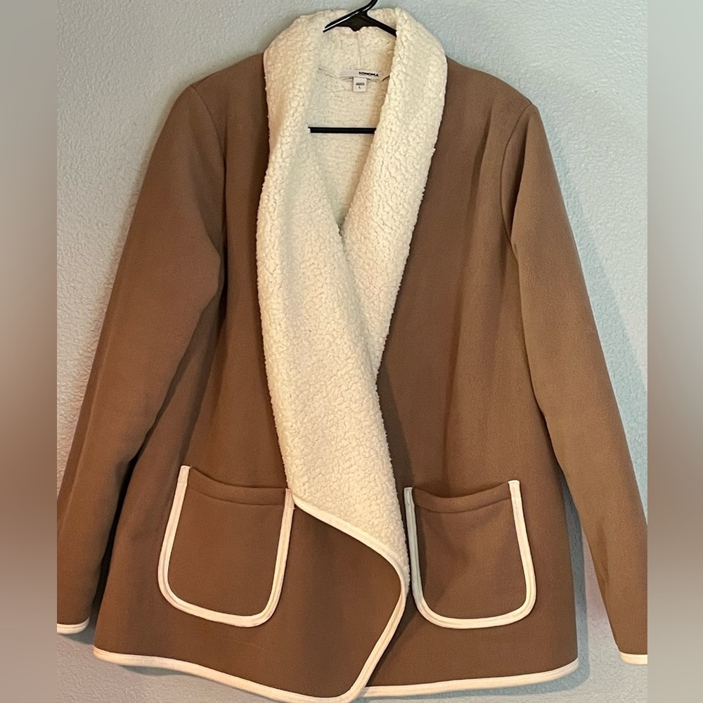 Women’s Sherpa Open Jacket Sz L
